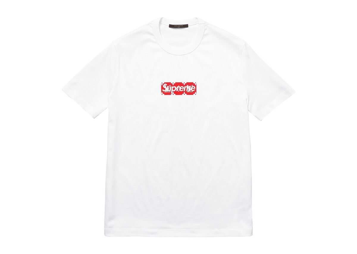 Louis Vuitton X Supreme Women's Box Logo Short Sleeve Crewneck Tee