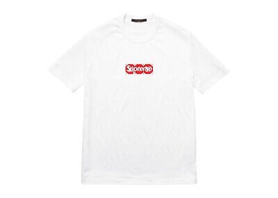 Louis Vuitton LV Supreme Box Logo T-Shirt Tee Sz L White Red Monogram 