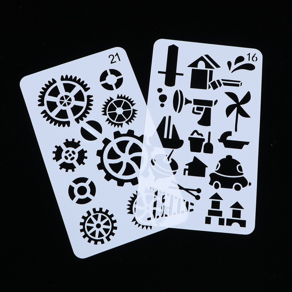 12 Pcs Templates Painting Drawing Stencils for Adults Flower Art