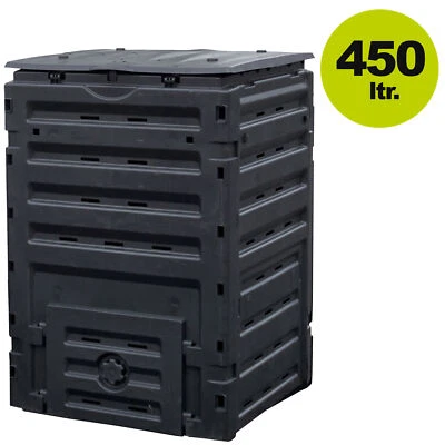 YERD Compositore rapido biologico da giardino 450l Garantia Graf ECO MASTER 70x70x83cm coperchio
