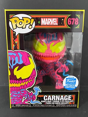 【海外限定版】MARVEL カーネイジ ネオンブラックライト Funko Funko Pop! Marvel Carnage Collectibles Exclusive #678