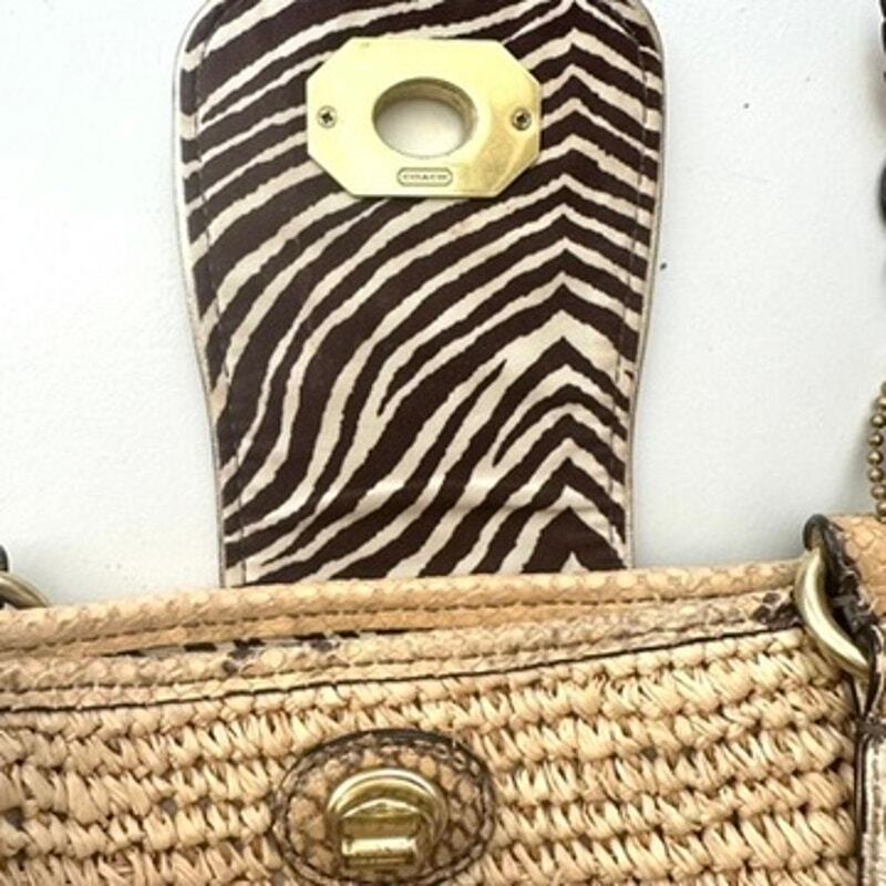 Coach Python Straw Natalie Tote - image 8