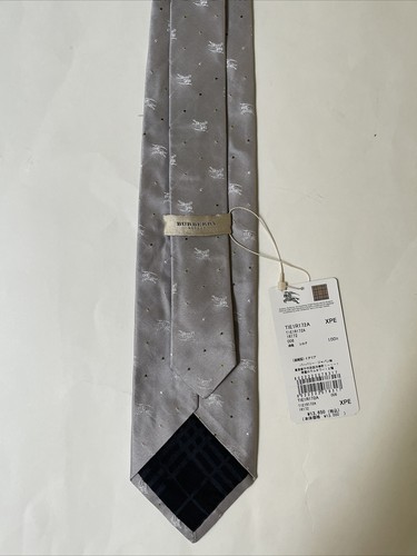 NEW Burberry Gray Dots Mans 100% Silk Tie Authentic Italy 3.5" 0350457 - Picture 3 of 4