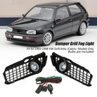 Bumper LED Fog Light Lamp Grille Cover For VW MK3 Golf Jetta Cabrio Only 1992-98