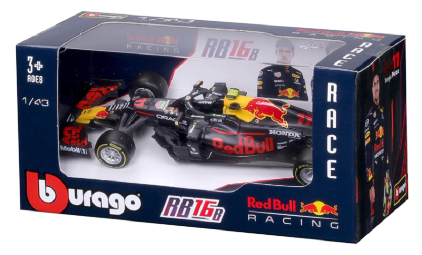 Red Bull Racing F1 2021 Rb16b #33 Verstappen or #11 Perez Die-Cast 1:43 Burago