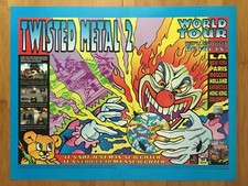 1996 Twisted Metal 2 PS1 Vintage Print Ad/Poster Official Video Game Promo Art