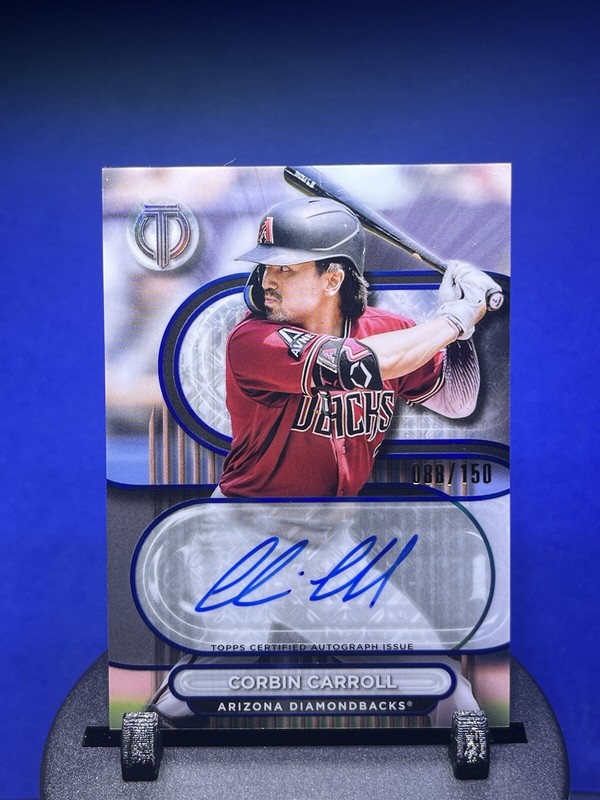 Corbin Carroll 2024 Topps Tribute On Card AUTO BLUE Autograph /150