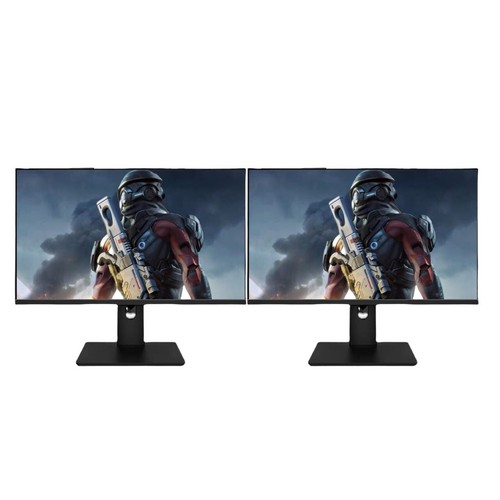 DUAL 2x 19" MAJOR BRAND LCD Monitors Screen Business Gaming with Stand Cable - Picture 2 of 9