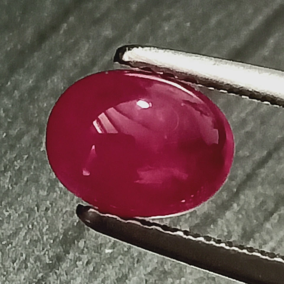 Pigeon Blood Ruby,Ruby 2 Carat Size,Ruby Oval Cabochon,1.85 Cts,Myanmar Red Ruby - Image 3 of 4