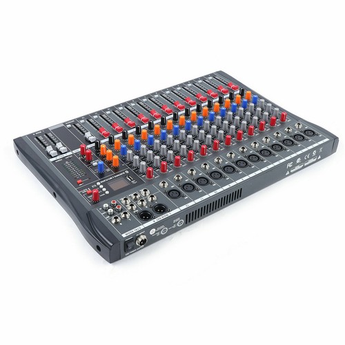 Console di Mixaggio 12 Canali Sound Pro USB Bluetooth Live Studio Mixer Audio - Foto 14 di 14