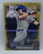 2016 1st Bowman Draft Colby Woodmansee Mets BD-86 Gold 2/50