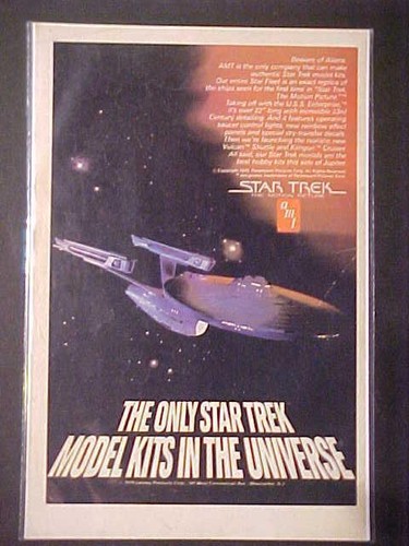 ORIG STAR TREK FILM AMT SPIELZEUG KUNSTSTOFF WELTRAUMSCHIFF MODELLBAUSATZ DRUCK ANZEIGE VINTAGE 1979