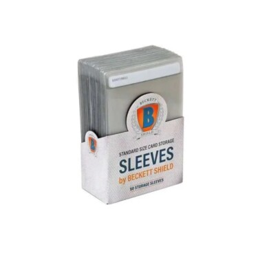 #ad 50 Pack Beckett Shield Semi Rigid Sleeves Large Grading Submission Size $9.99