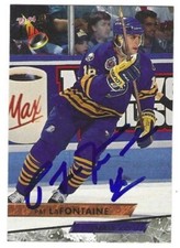 Signed PAT LAFONTAINE Buffalo Sabres 1993-94 Fleer Ultra Card #219 Show Ticket