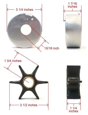 Water Pump Impeller Kit – Fits Johnson Evinrude 85-300 HP (5001594 / 5001593)