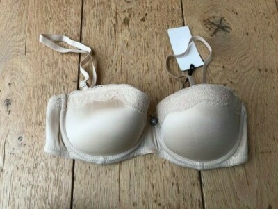 gisela creamy beige latte lace detail multiway push up padded bra 32C bnwt