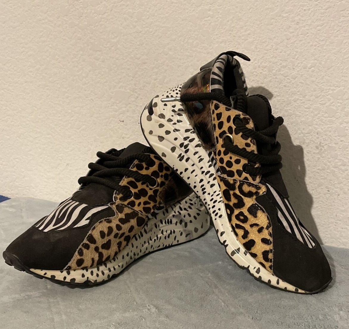 ALTRA Sneakers da donna Steve Madden tacco nascosto taglia 6 5 M stampa animale CLIF02S1