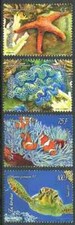 Timbres Faune marine (dont Tortues) Polynésie 1029/32 ** de 2013 (62144DC)