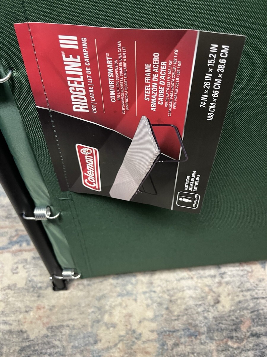 Coleman ComfortSmart Glamping Cot with Sleeping Pad, Folding Steel