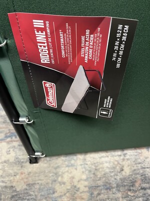 Coleman ComfortSmart Glamping Cot with Sleeping Pad, Folding Steel