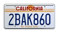 Back to the Future | Marty McFly | Metal Stamped Replica Prop License Plate