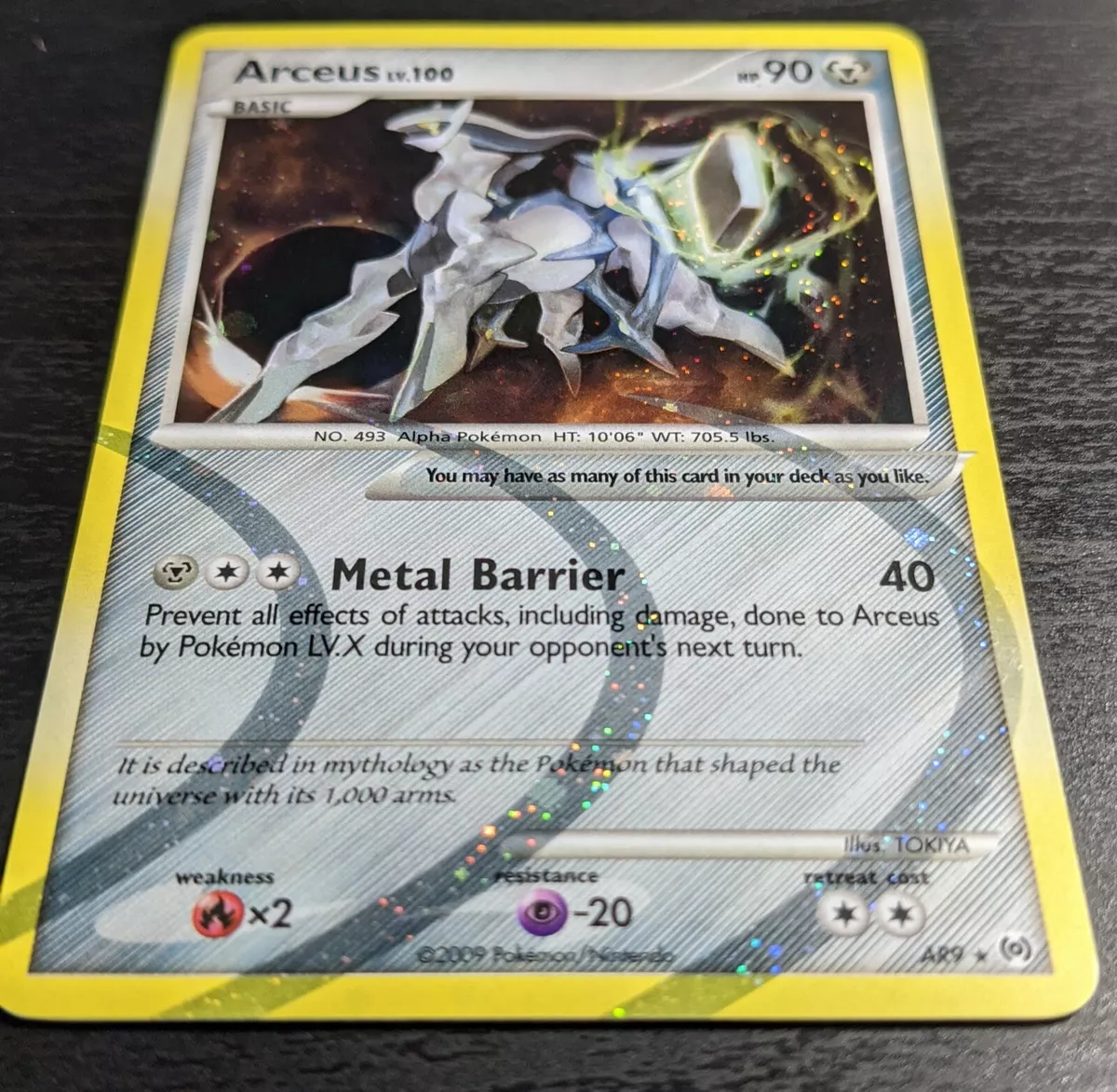 Carta Arceus lv 100 (SP) AR6 da Coleção Arceus Pokémon