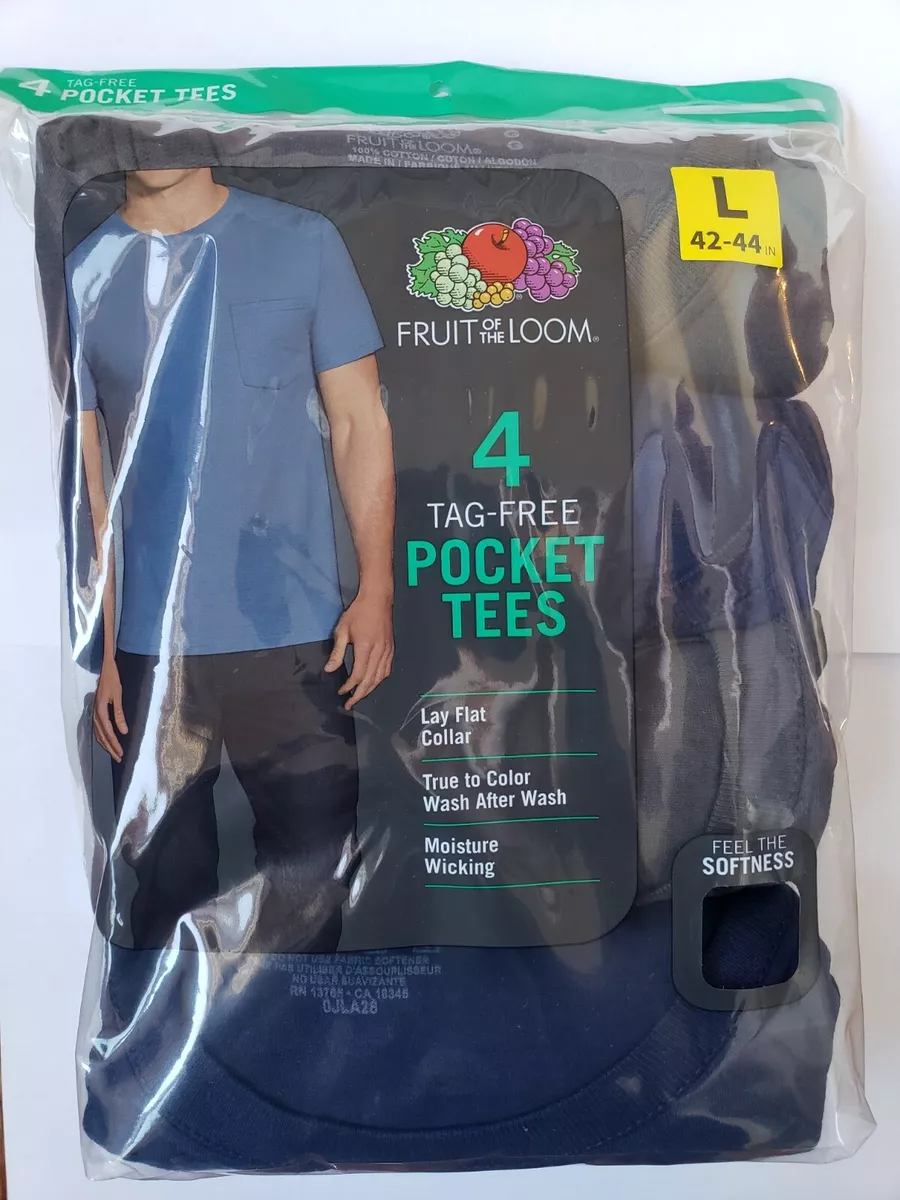Fruit of the 2024 loom pocket tees