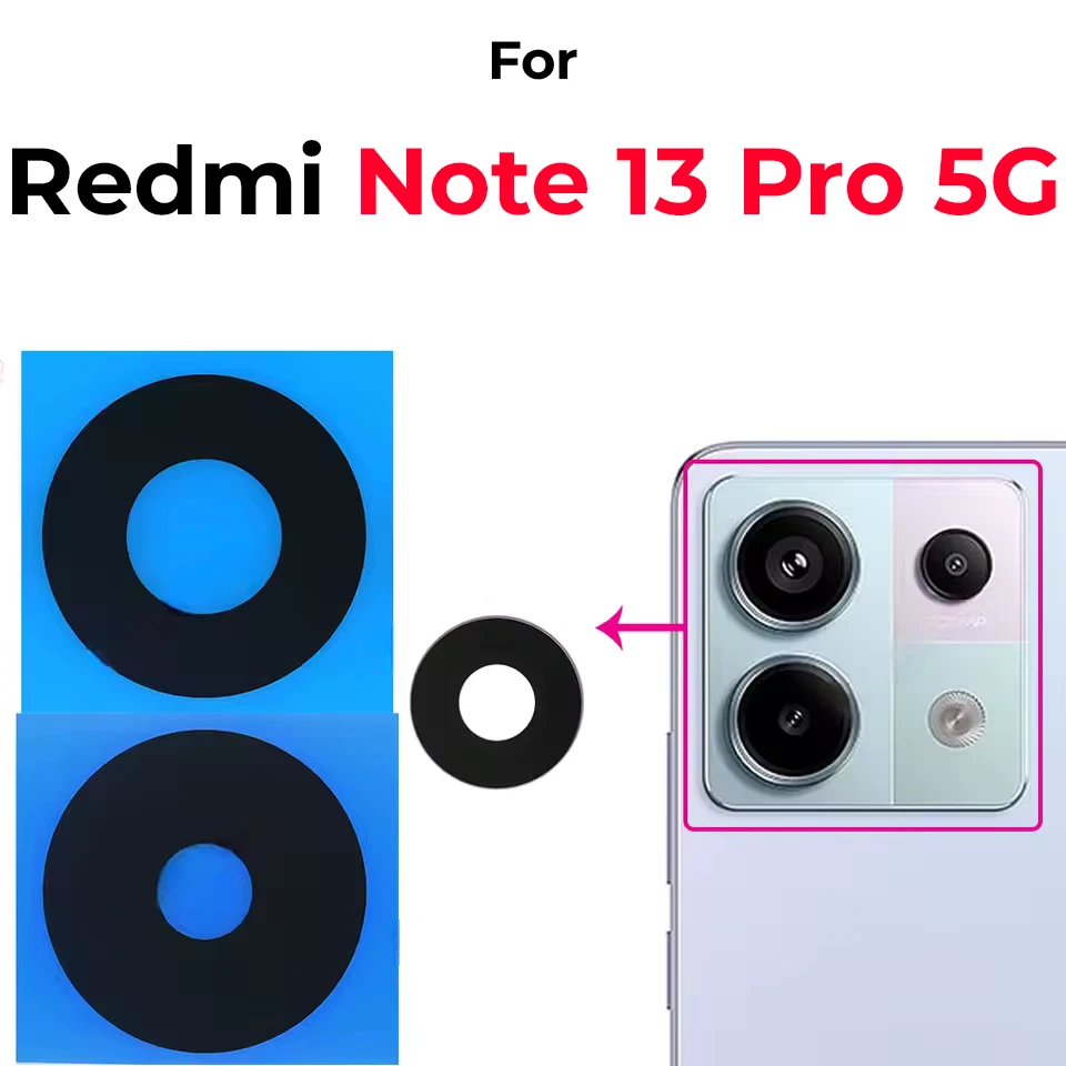 XOTEK Kamera Glas für Xiaomi Redmi Note 13 Pro 5G Kameralinse Scheibe Camera Glasslens