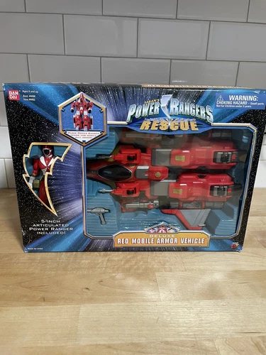 Vintage Mighty Morphin Power Rangers Rescue Deluxe Red Mobile Armor Vehicle RARE
