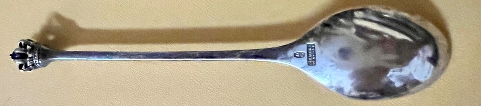 Cuchara corona de café Dansk Guldindustr DGHallmarked Dinamarca Sterling Demi Foto 3 de 4