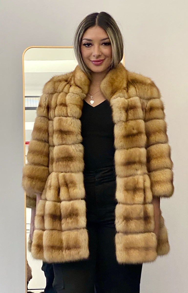 Fur Fashion Golden Sable Coat Golden Sable Vintage Sable Fur Coat