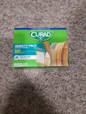 Curad Variety Pack Assorted Bandages, 200 Bandages Assorted Size, Free Shipping