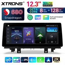 12.3" Android 14 Qualcomm CPU 8+128GB Retrofit Car Screen GPS For BMW X1 F48 EVO