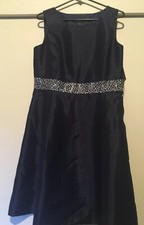 NINE WEST $89 Womens New Blue Color Block Sleeveless Dress