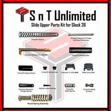 Slide Parts Kit for Glock 26 gen 1-3 Complete Upper Parts Kit spk black