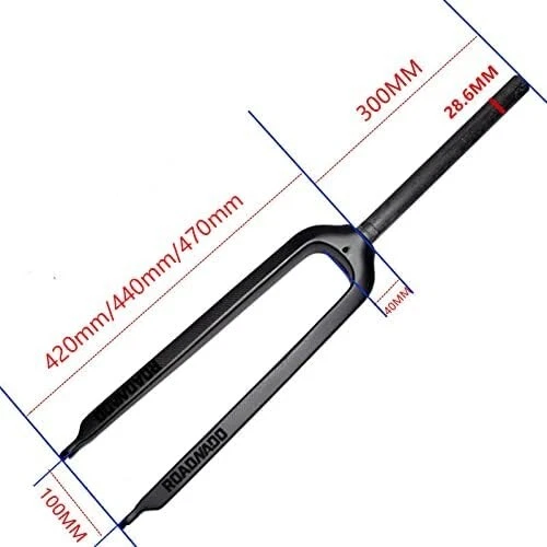 ROADNADO Mountain Bike Forks Carbon Fork 28.6mm 26/27.5/29 in MTB Carbon 1-1/8" - Image 3 of 4