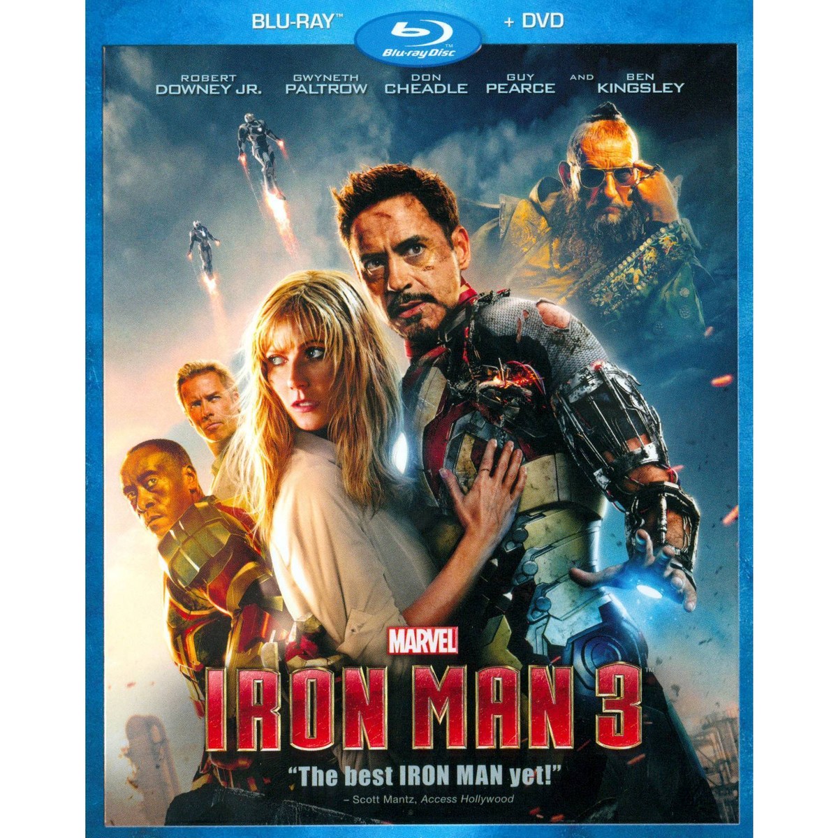 Iron Man 3 (Blu-ray/DVD, 2013, 2-Disc Set) Movie With
