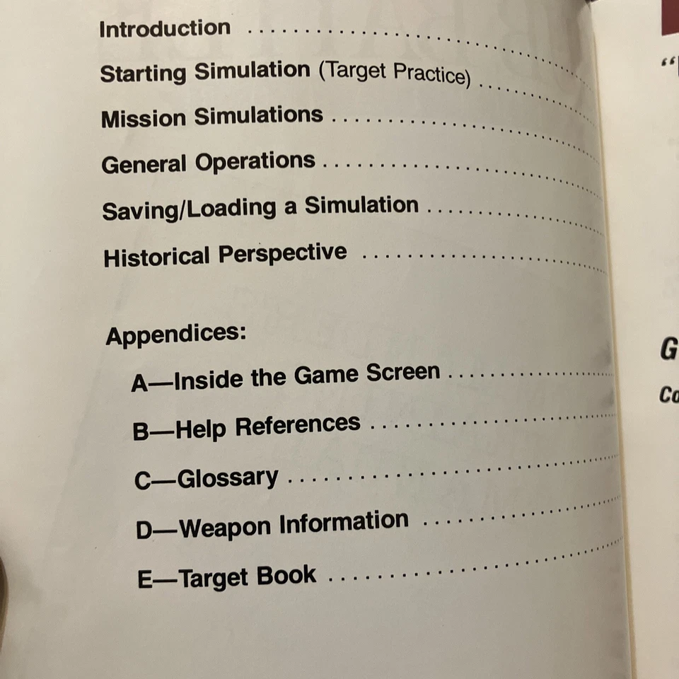 Sub Battle Simulator Commodore 64 Epyx Vintage 1987  Instructions Manual - Image 3 of 3