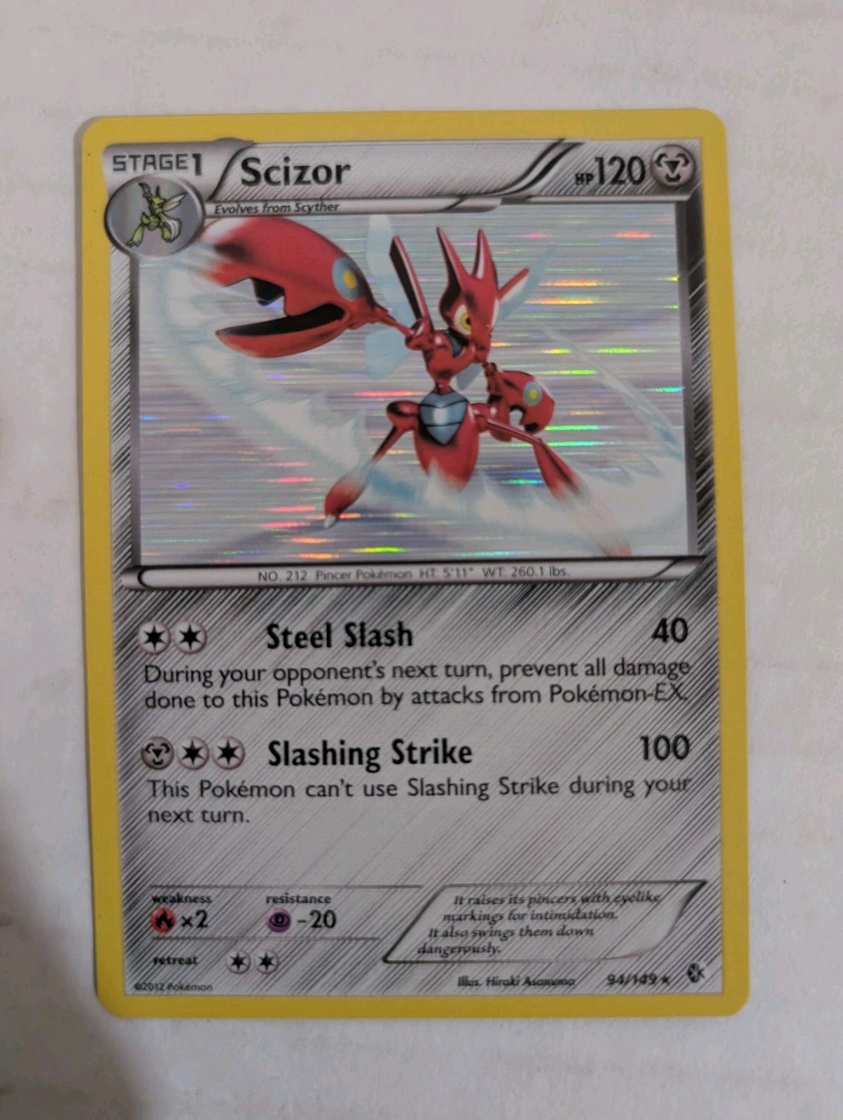Scizor 94/149 BW Boundaries Crossed Pokemon Holo Foil Near Mint