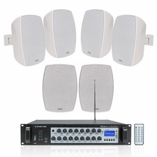 Sound Town 6-Zone Amplifier 6x IP55 White Surface-Mount Speakers STCA500X6VL6W