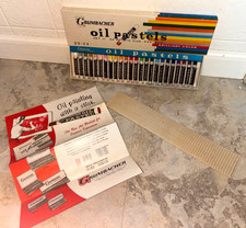 Vintage NOS Grumbacher Oil Pastels Set of 24 Artist Size Brilliant Color Unused 