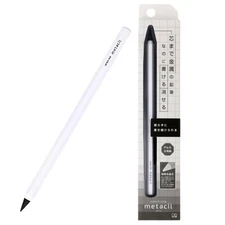 SUN-STAR Stationery Metal Pencil, Metacil, Metallic White, New,Japan Product