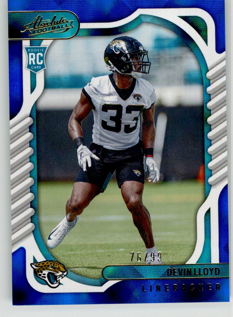 Devin Lloyd 2022 Absolute Blue Diamonds 159 #/99 Jacksonville Jaguars Rookie