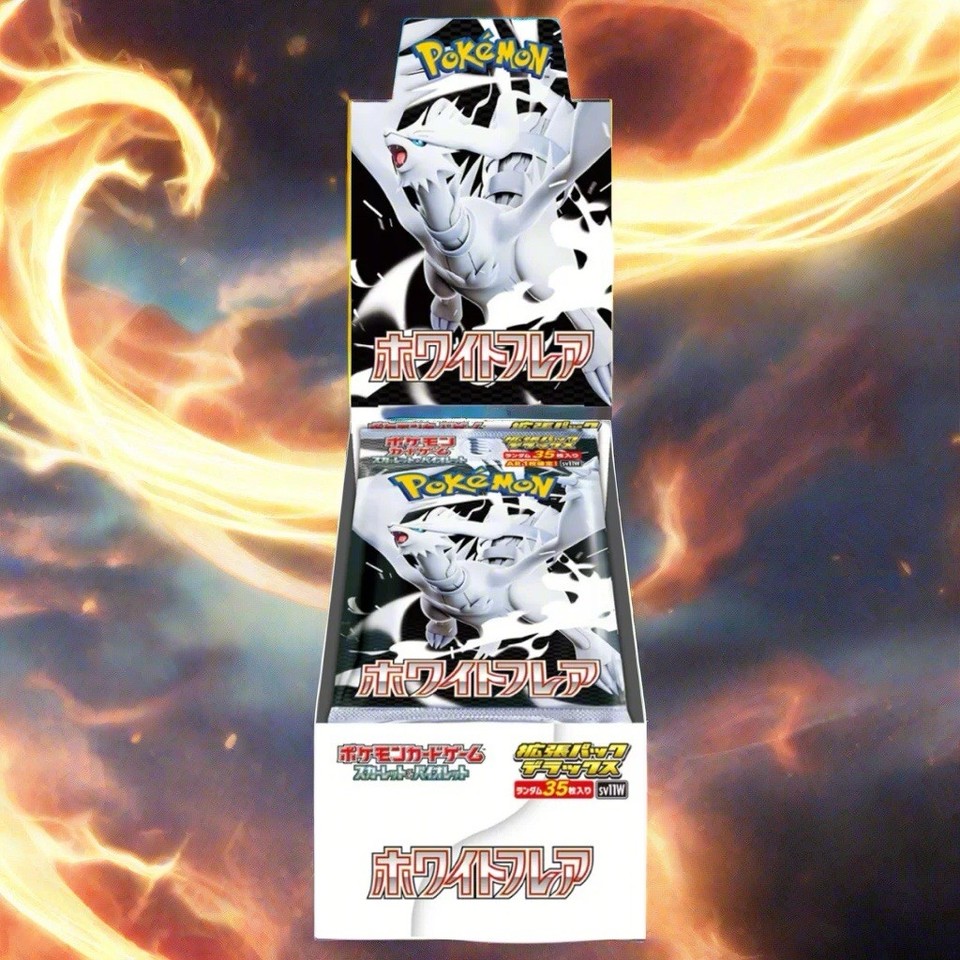 Pokémon TCG – Booster Box White Flare Sv11W Coréen, 20 Boosters De 7 Cartes, édition Reshiram, Avec Protection Heartforcards