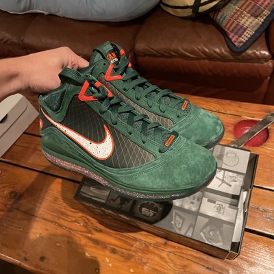 Nike Air Max LeBron 7 Retro x Florida A&M - Gorge Green Team Orange - Mens 8.5