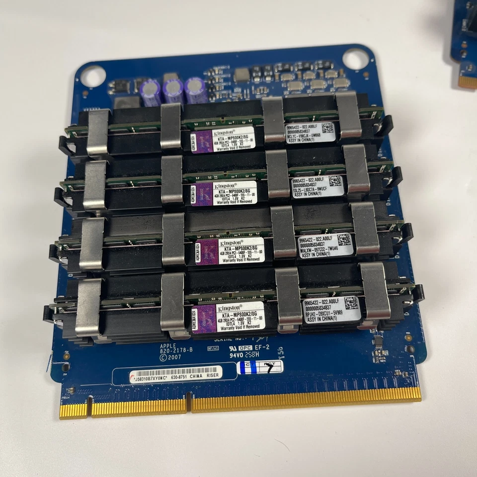2 Genuine Apple Memory Riser Card with 32 Gb RAM A1186 for Mac Pro 820-2178-B - Image 2 of 2