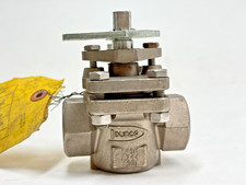 DURCO G434 Sleeve Lined Plug Valve CF3M 1/2" Class 300 Socket Weld End Full Port