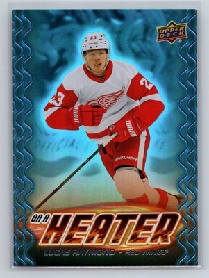 2024-25 Upper Deck Series 2 OH-11 LUCAS RAYMOND On a Heater Detroit Red Wings