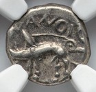 Ngc Ch Vf Celtic Gaul Sequani France 50 Bc, Julius Caesar Silver Quinarius Coin
