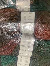 NORO SILK GARDEN YARN 10 Skeins - 108 Yards ea Wool/Silk/Mohair Teal/gold/red